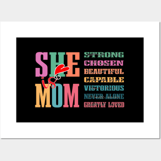She Is Mom Mother Blessed Mom Mother'S Day Posters and Art